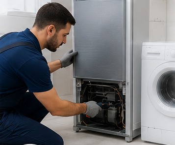 Técnico reparando un electrodoméstico
